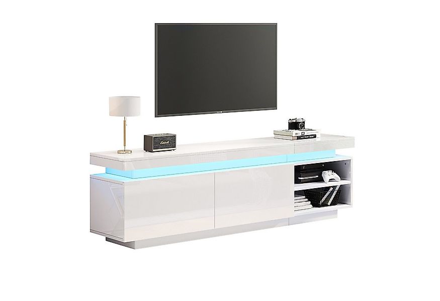 HAUSS SPOLE Lowboard mit LED-Beleuchtung, großer Stauraum, TV-Board für 75- günstig online kaufen