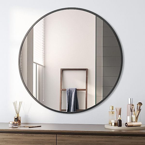 Boromal Wandspiegel groß 80x80cm Rund Rundspiegel günstig online kaufen
