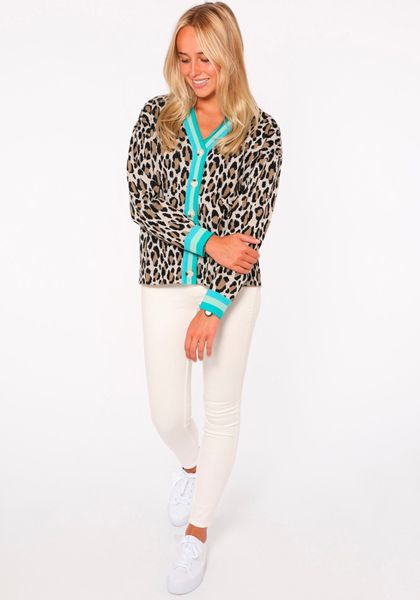 Zwillingsherz Cardigan "Leo & Streifen" Animal-Muster, günstig online kaufen