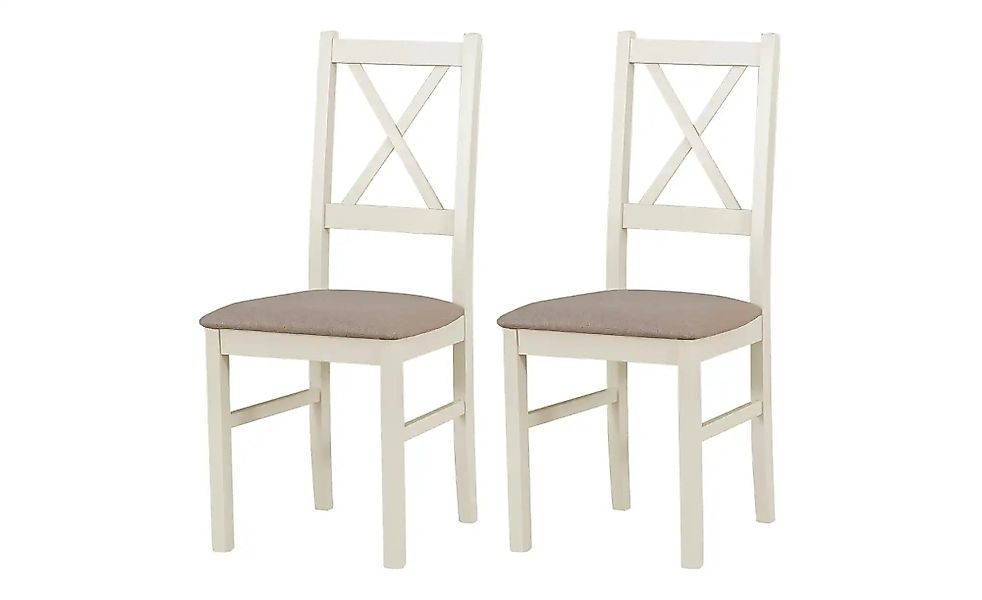 Esszimmerstuhl 2er-Set   ¦ creme ¦ Maße (cm): B: 43 H: 94 Stühle > Küchenst günstig online kaufen