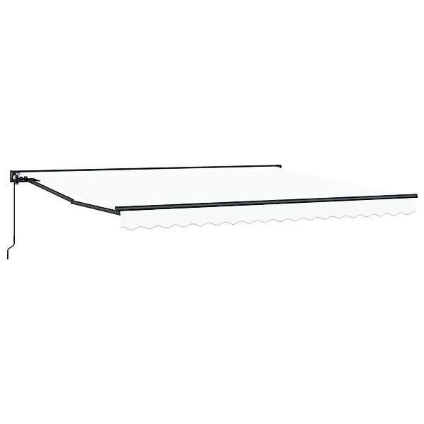 vidaXL Einziehbare Markise Weiß 400 x 300 cm Polyester und Metall 3330637 günstig online kaufen