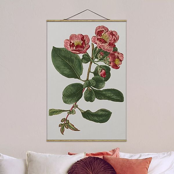 Stoffbild Blumen mit Posterleisten - Hochformat Florale Schmuckstücke I günstig online kaufen