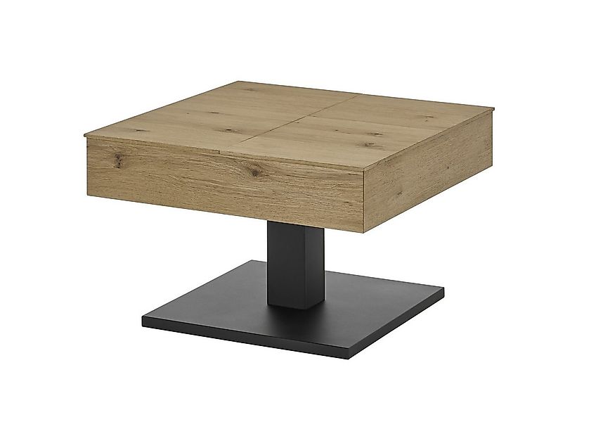 freiraum Couchtisch ASHTON, aufklappbar, Eiche furniert / schwarz - 70x45x7 günstig online kaufen