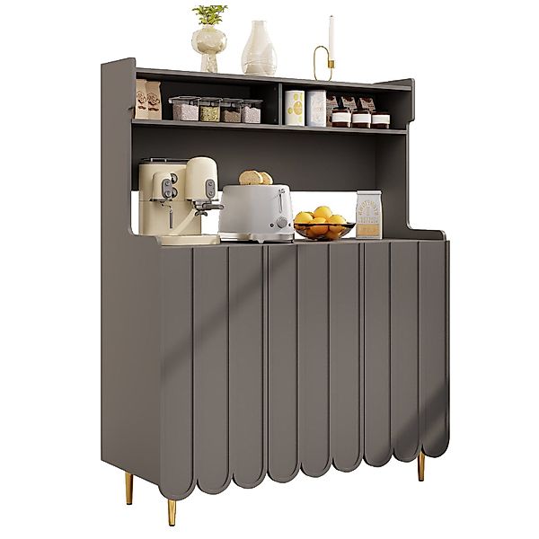 Yorbay Küchenbuffet Küchenbuffet mit offenem Ablageregal-Design, günstig online kaufen