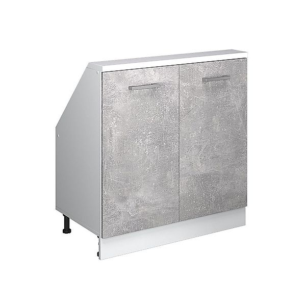 Vicco Unterschrank R-Line, Beton/Weiß, 80 cm günstig online kaufen