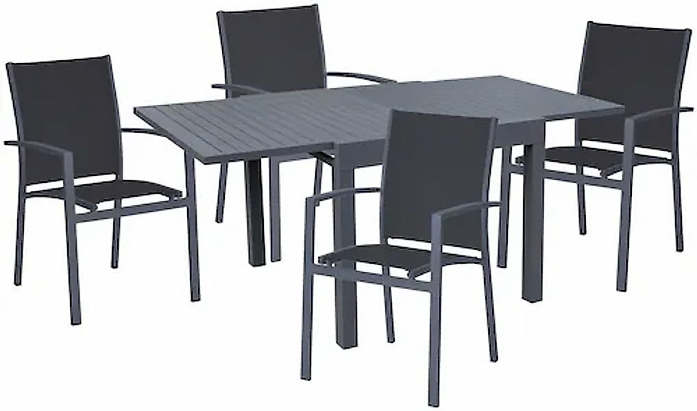 Garden Pleasure Garten-Essgruppe »ELENA« 5 Stk. tlg. mit platzsparenden Sta günstig online kaufen