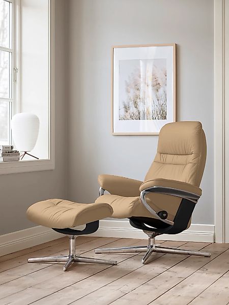Stressless "Sunrise" mit Cross Base, Größe S, M & L, Holzakzent Schwarz günstig online kaufen