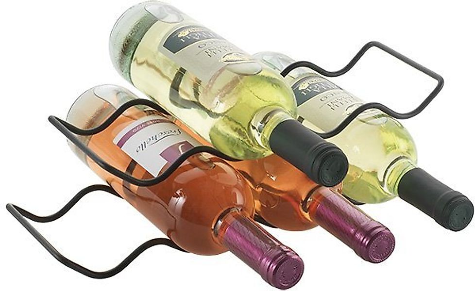 Metaltex Weinflaschenhalter Wave20 Lava, (Set, 2-St), Metall, pulverbeschic günstig online kaufen