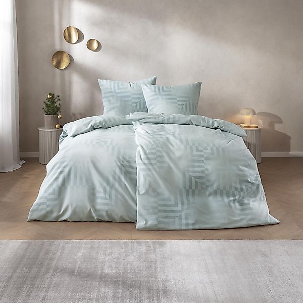 Estella Edelflanell Bettwäsche Brunico 5476-614 Eisblau 135x200 günstig online kaufen
