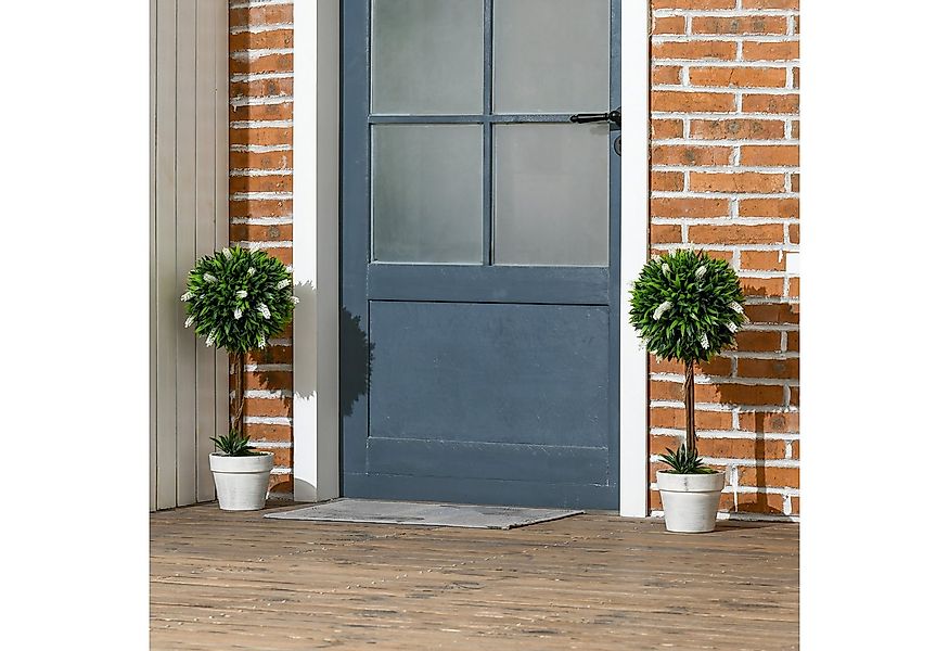 Kunstpflanze 2er-Set groß 60 cm Lavendelbäume, HOMCOM, Höhe 60 cm, für Wohn günstig online kaufen