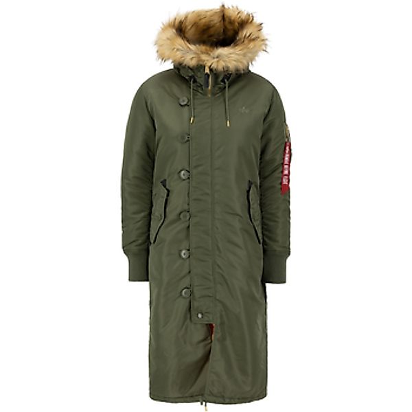 Alpha  Parkas Long Fishtail Women - sage-green günstig online kaufen
