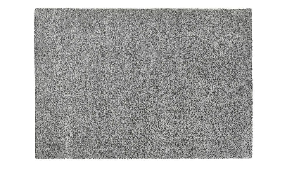 Hochfloorteppich  Soft Shaggy - silber - Synthethische Fasern - 120 cm - Sc günstig online kaufen