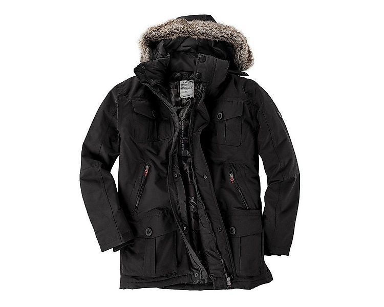 Brigg Parka Brigg schwarzer Parka mit abnehmbarer Kapuze XXL günstig online kaufen