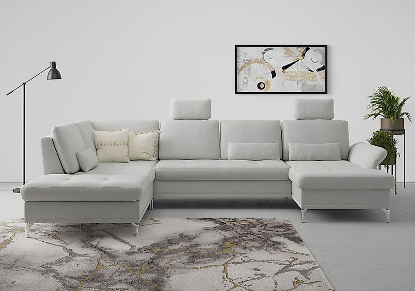 INOSIGN Wohnlandschaft "Palm Beach U-Form" Federkern, mit Sitztiefenverstel günstig online kaufen