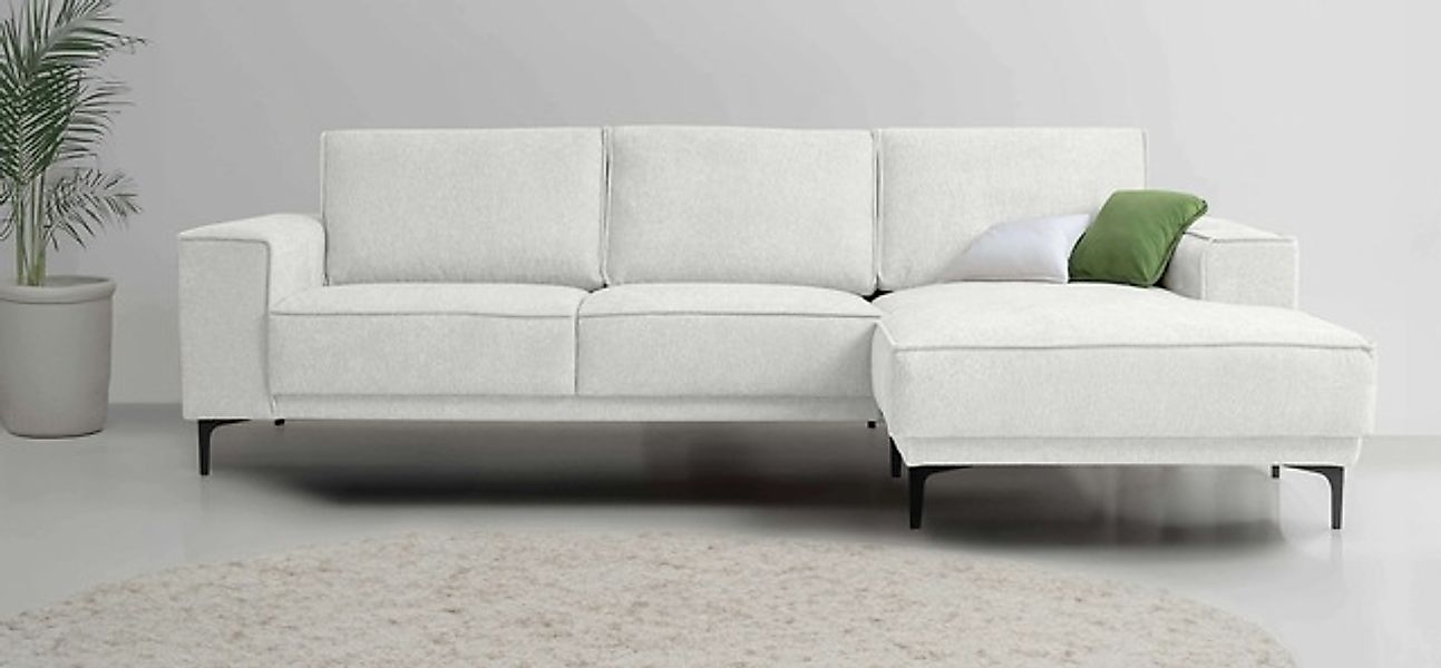 OTTO home Ecksofa »Polsterecke Oland, Struktur, Flachgewebe, Luxus-Microfas günstig online kaufen