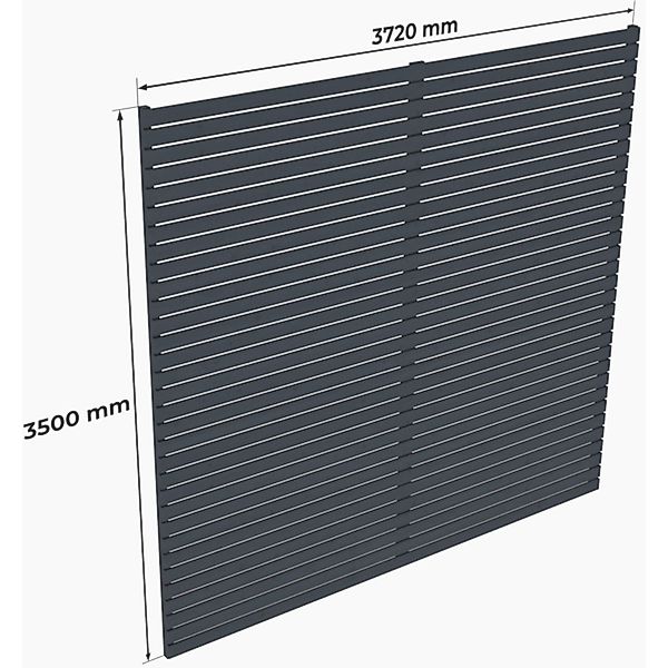 Holzbrüder Carport-Rückwand Ralf Fichte 350 cm x 372 cm Anthrazitgrau günstig online kaufen
