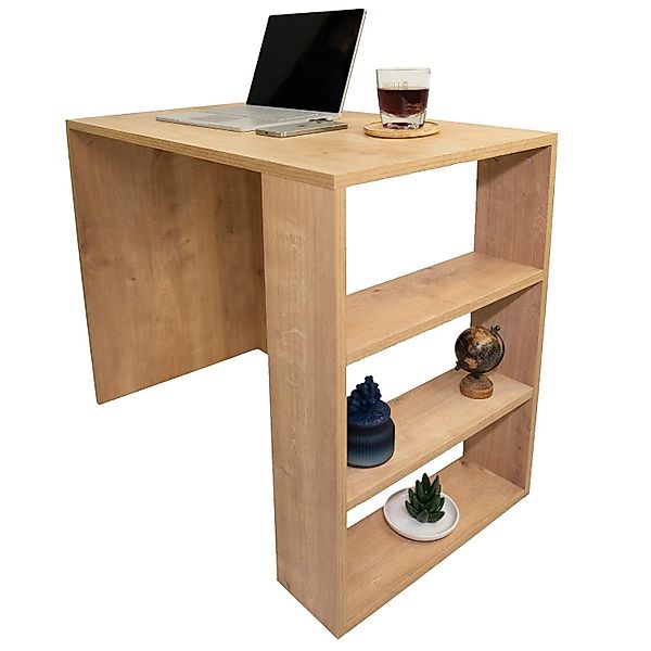 Moblix Regal-Schreibtisch "MERTIS" mit 3 Regalablagen, günstig online kaufen