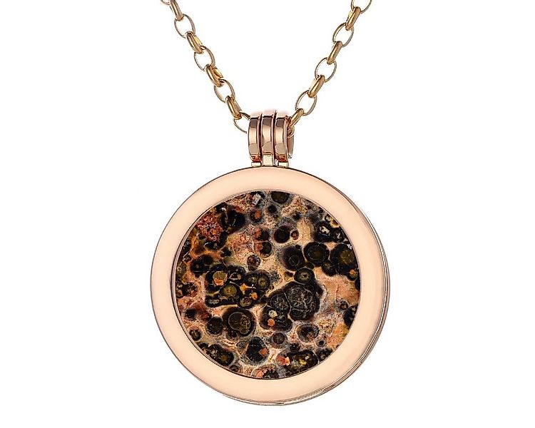 Morella Kette mit Anhänger Halskette gold mit Chakra Scheibe 33 mm (2-tlg), günstig online kaufen