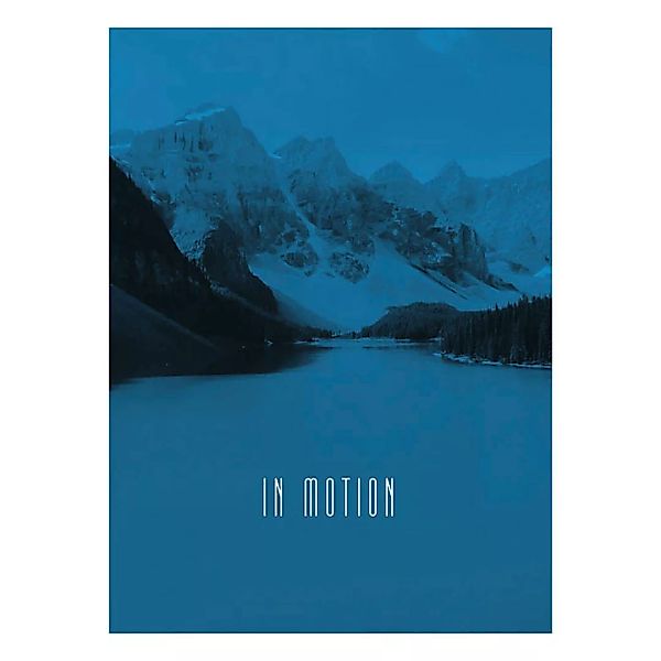 Komar Wandbild Word Lake In Motion Blue Natur B/L: ca. 30x40 cm günstig online kaufen