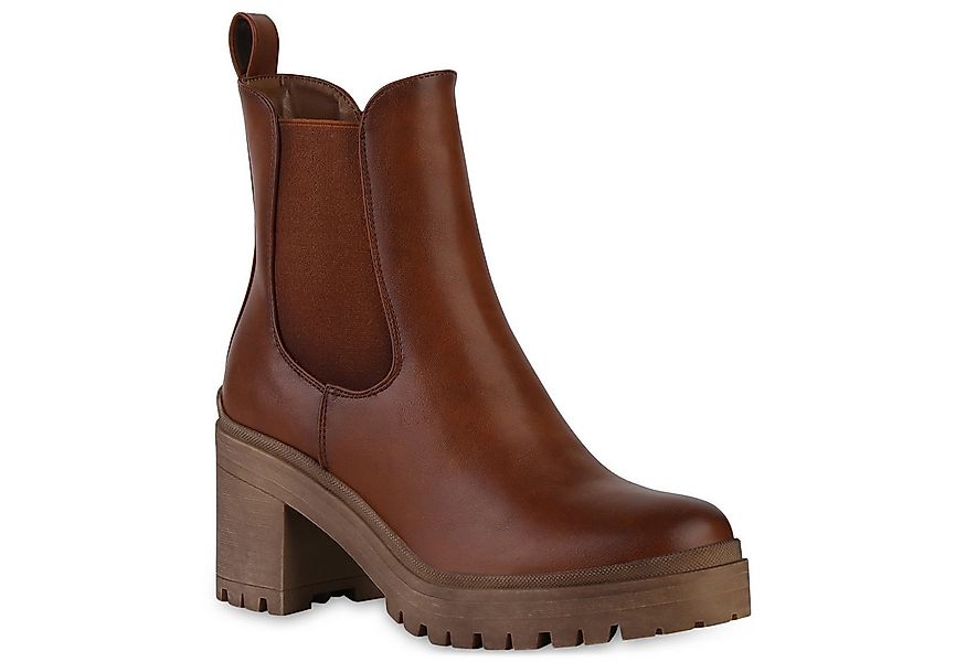 VAN HILL 840564 Chelseaboots Damen Leicht Gefütterte Chelsea Boots Stiefele günstig online kaufen