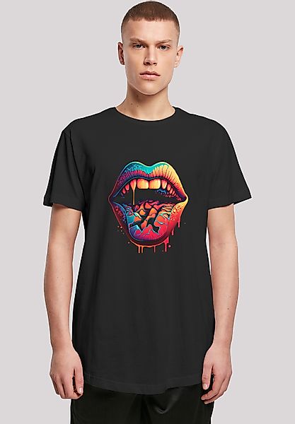 F4NT4STIC T-Shirt "Drooling Lips LONG TEE" Print günstig online kaufen