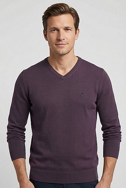 FYNCH-HATTON Strickpullover aus Baumwolle, mit V-Ausschnitt, hüftbedeckende günstig online kaufen