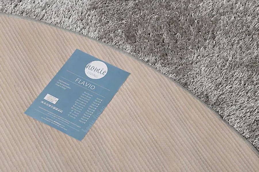 Homie Living Teppich »Flavio«, rund, 30 mm Höhe, Hochflor, gewebt, weich, u günstig online kaufen