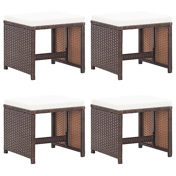vidaXL Gartenstuhl Gartenhocker 4 Stk. mit günstig online kaufen