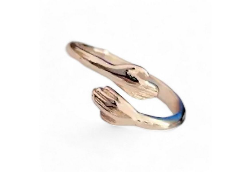 Eyecatcher Fingerring Verstellbare Umarmungsringe aus Kupfer in Gold- und S günstig online kaufen
