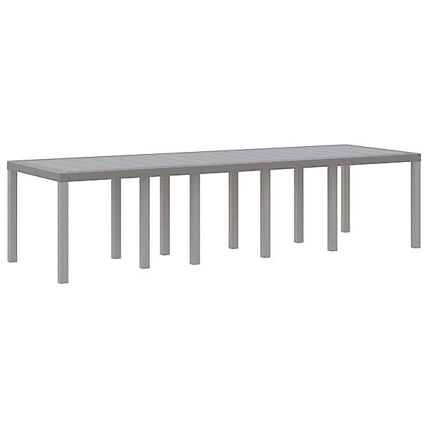 vidaXL Gartentisch Hellgrau 300x100x73 cm Poly Rattan 3378523 günstig online kaufen
