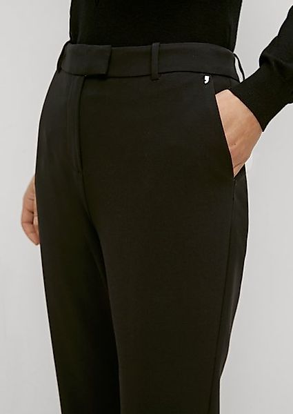 Comma Stoffhose Slim: Hose mit Flared leg Logo günstig online kaufen