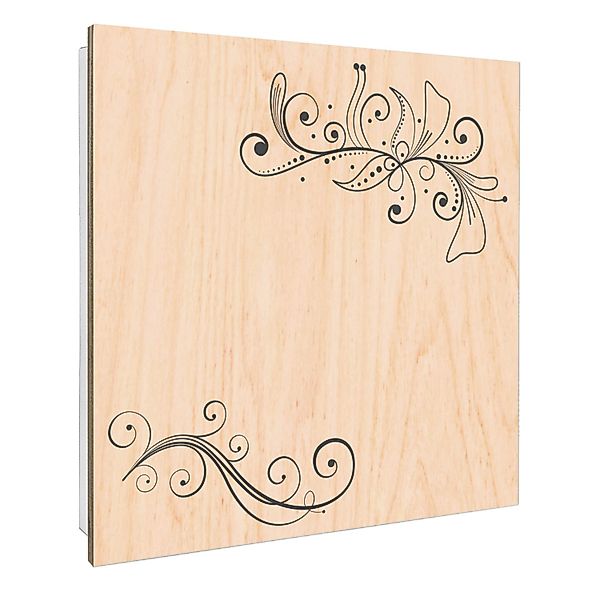 Banjado Großer Schlüsselbox Holz 30x30cm Weiß Scharnier Rechts 50 Haken Sch günstig online kaufen