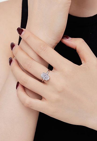 BRELLATO Silberring Damen Cocktailring Großer Zirconia günstig online kaufen