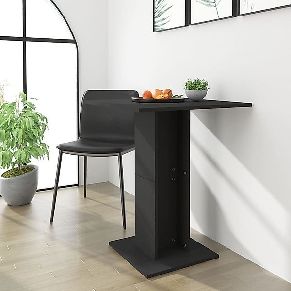 furnicato Bistrotisch Schwarz 60x60x75 cm Holzwerkstoff günstig online kaufen