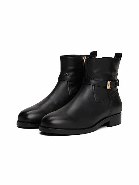 Tommy Hilfiger Stiefelette "TH BUCKLE RIDING LEATHER BOOTIE", Blockabsatz, günstig online kaufen