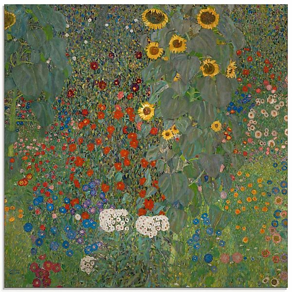 Artland Glasbild "Garten mit Sonnenblumen", Blumenwiese, (1 St.), in versch günstig online kaufen