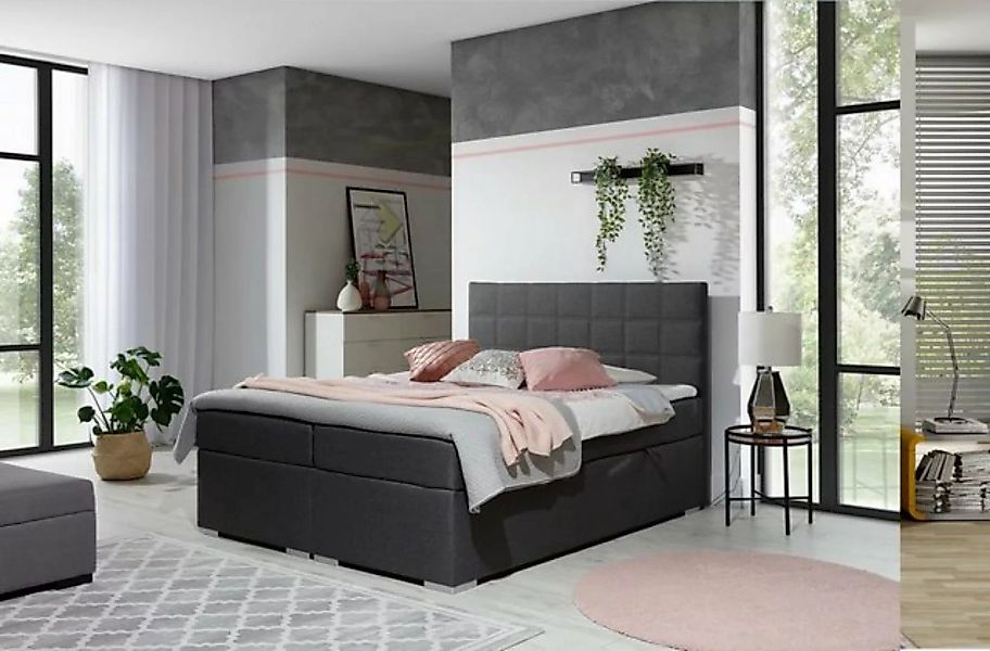 JVmoebel Bett, Doppelbett mit Fedekernmatratze Bett Schlafzimmer Modern Lux günstig online kaufen