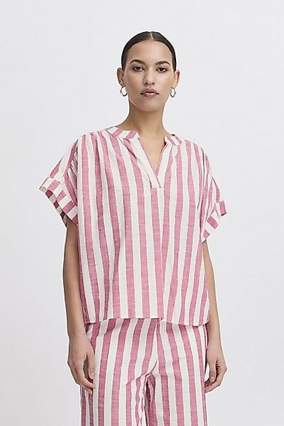 Ichi Kurzarmbluse IHLOLIA gestreiftes Blusenshirt mit V-Ausschnitt günstig online kaufen