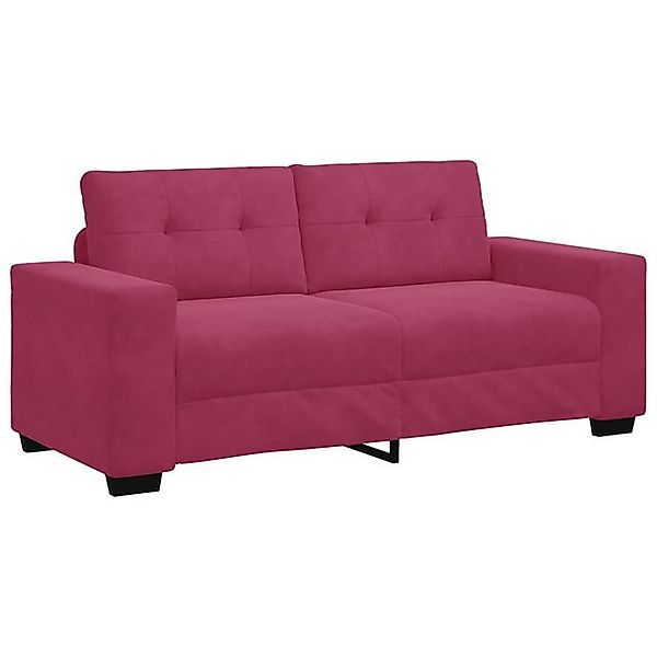 vidaXL Sofa Zweisitzer-Sofa Weinrot 140 cm Samt günstig online kaufen