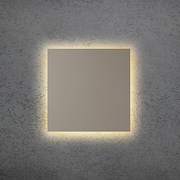 LED-Wandleuchte BLADE Q, taupe, 34 x 34 cm, Metall, dimmbar günstig online kaufen