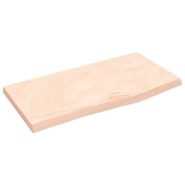vidaXL Wandregal 60x30x2-4 cm Massivholz Eiche Unbehandelt 363525 günstig online kaufen