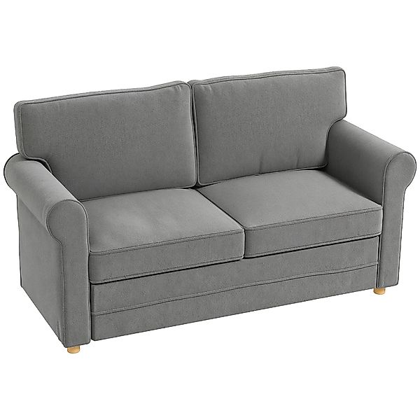 HOMCOM Sofa 2 Sitzer Couch mit Armlehne Dick Gepolstert Doppelsofa Modern P günstig online kaufen