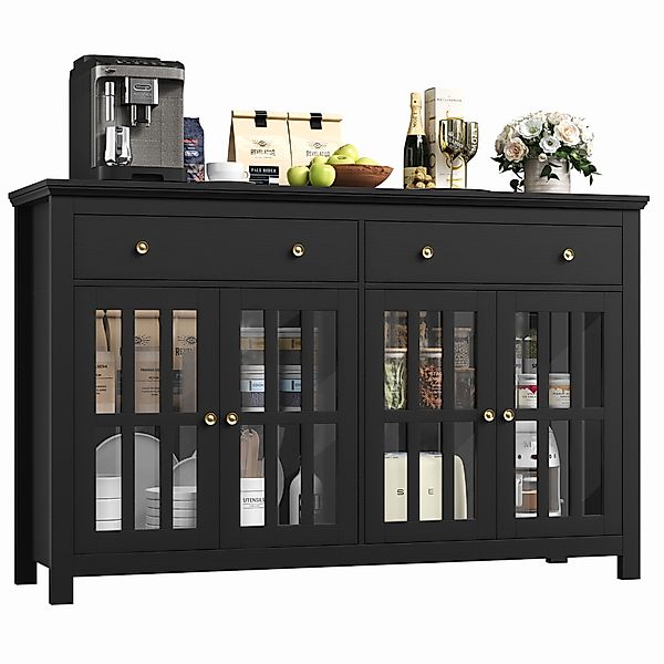 Homfa Sideboard Küchenschrank, Buffetschrank mit 2 günstig online kaufen