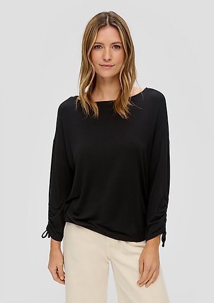 s.Oliver 3/4-Arm-Shirt Langarmshirt mit Raffung an günstig online kaufen