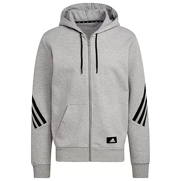Adidas Fi 3 Stripes Sweatshirt Mit Reißverschluss S Medium Grey Heather günstig online kaufen
