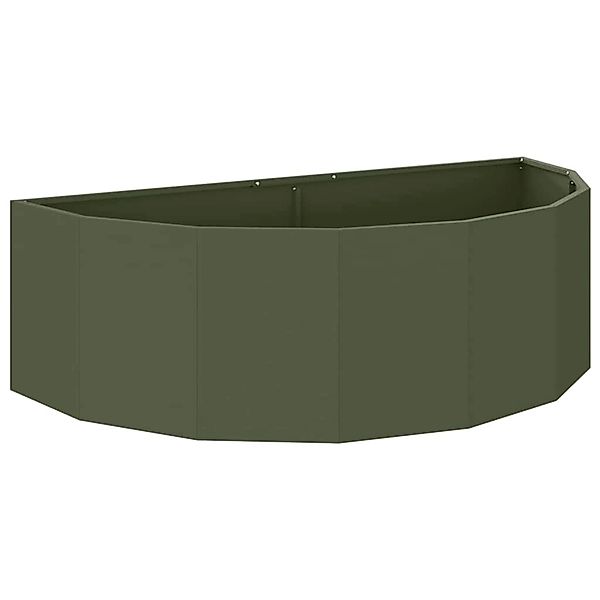 vidaXL Pflanzkübel Olive Grün 120 x 60 x 35 cm Stahl 883685 günstig online kaufen