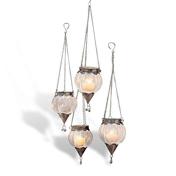 Mirabeau Windlicht Hängewindlicht 4er Set Matré günstig online kaufen