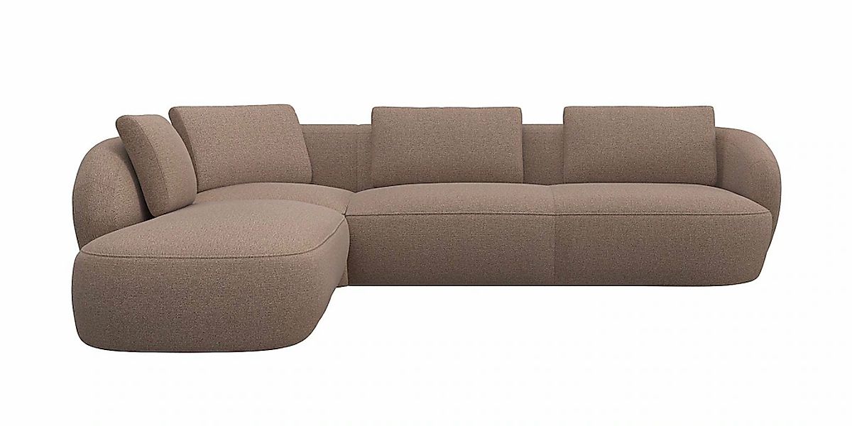FLEXLUX Ecksofa "Torino, rund, L-Form, Sofa-Ecke mit Ottomane", Modernes, o günstig online kaufen