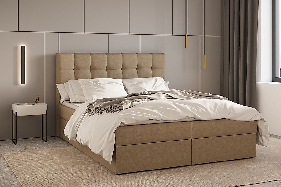 MOEBLO Boxspringbett Bett 05 (Polsterbett Kontinentalbett, günstig online kaufen