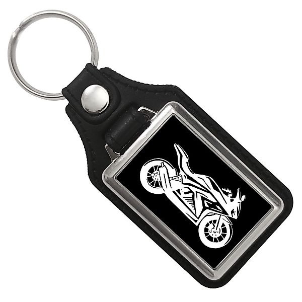 speecheese Schlüsselanhänger Motorrad Schlüsselanhänger mit Kunstleder-Anhä günstig online kaufen